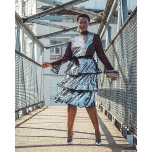 Eloquii Dresses - Eloquii Tiered sequin dress size 18/20 Eloquii Dresses - Eloquii Tiered sequin dress size 18/20